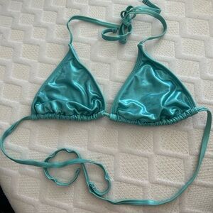 Turquoise Triangle Bikini Top